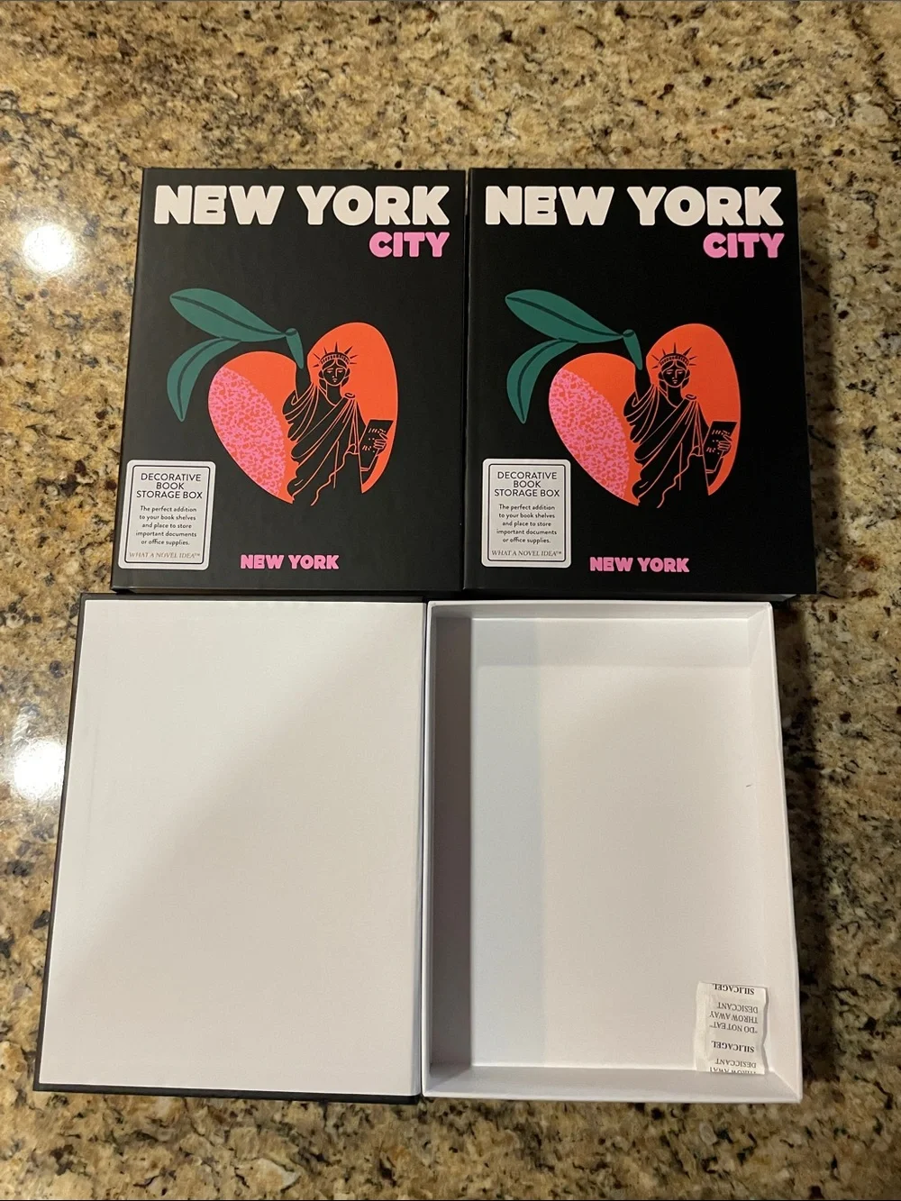 New York City Decorative Storage Box - Black & Pink